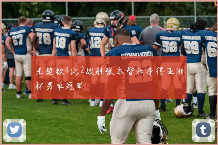 王楚钦4比2战胜张本智和夺得亚洲杯男单冠军